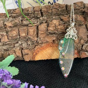 Fairy Wing Pendant with Rolo Necklace